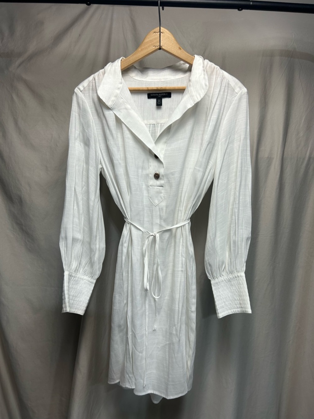 White banana republic summer flowy tie dress petite XS